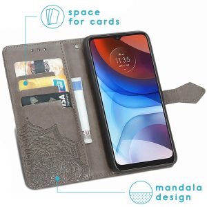 iMoshion Mandala Bookcase Motorola Moto E7i Power - Grijs