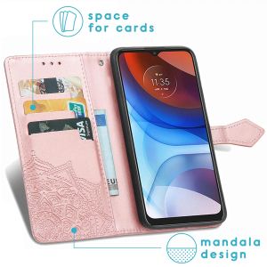 iMoshion Mandala Bookcase Motorola Moto E7i Power - Rosé Goud