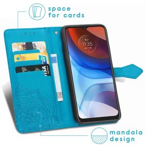 iMoshion Mandala Bookcase Motorola Moto E7i Power - Turquoise