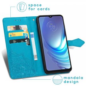 iMoshion Mandala Bookcase Motorola Moto G50 - Turquoise
