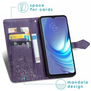 iMoshion Mandala Bookcase Motorola Moto G50 - Paars