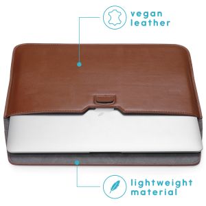iMoshion Vegan Lederen Laptop Sleeve 13-14 inch - Bruin