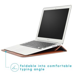 iMoshion Vegan Lederen Laptop Sleeve 13-14 inch - Bruin