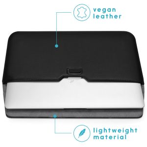 iMoshion Vegan Lederen Laptop Sleeve 13-14 inch - Zwart