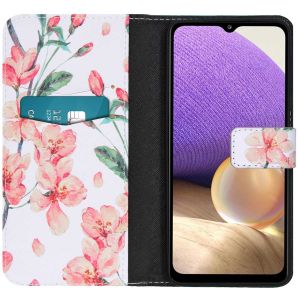 iMoshion Design Softcase Bookcase Samsung Galaxy A32 (5G) - Blossom Watercolor