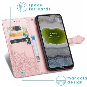 iMoshion Mandala Bookcase Nokia X10 / X20 - Rosé Goud
