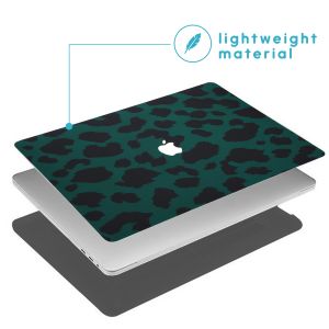 iMoshion Design Laptop Cover MacBook Pro 13 inch (2016-2019) - A1708 / A2159 - Green Leopard