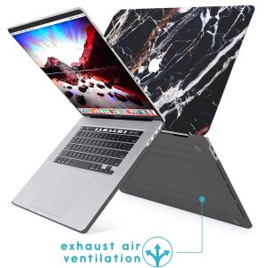 iMoshion Design Laptop Cover MacBook Pro 16 inch (2019) - A2141 - Black Marble