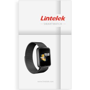 Lintelek Smartwatch H19S - Roestvrij staal - Zwart