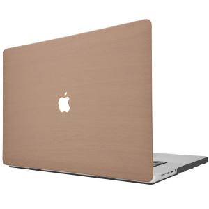 iMoshion Design Laptop Cover MacBook Pro 14 inch (2021) - Light Brown Wood