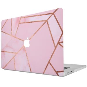iMoshion Design Laptop Cover MacBook Pro 14 inch (2021) - Pink Graphic
