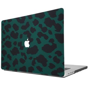 iMoshion Design Laptop Cover MacBook Pro 16 inch (2021) - Green Leopard