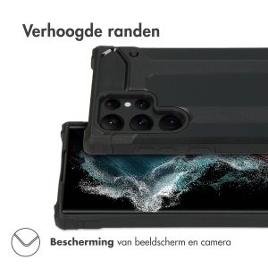 iMoshion Rugged Xtreme Backcover Samsung Galaxy S22 Ultra - Zwart