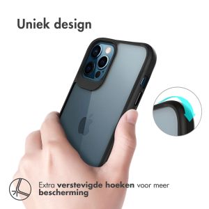 iMoshion Rugged Hybrid Case iPhone 12 (Pro) - Zwart / Transparant