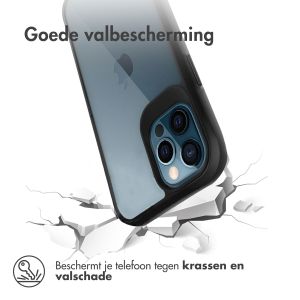 iMoshion Rugged Hybrid Case iPhone 12 (Pro) - Zwart / Transparant