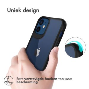 iMoshion Rugged Hybrid Case iPhone 12 Mini - Zwart / Transparant