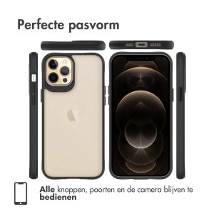 iMoshion Rugged Hybrid Case iPhone 12 Pro Max - Zwart / Transparant