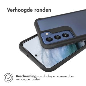iMoshion Rugged Hybrid Case Samsung Galaxy S21 FE - Zwart / Transparant