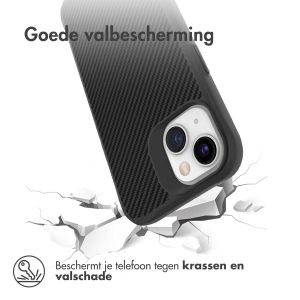 iMoshion Rugged Hybrid Carbon Case iPhone 13 - Zwart
