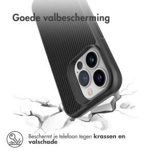 iMoshion Rugged Hybrid Carbon Case iPhone 13 Pro Max - Zwart