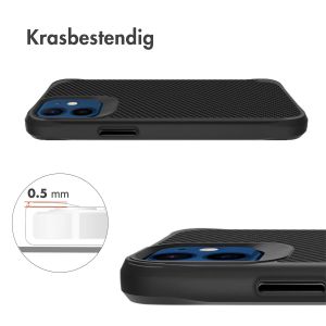 iMoshion Rugged Hybrid Carbon Case iPhone 12 Mini - Zwart