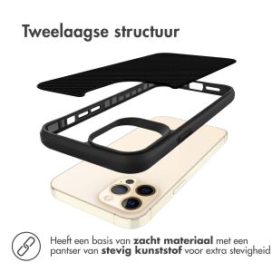 iMoshion Rugged Hybrid Carbon Case iPhone 12 Pro Max - Zwart