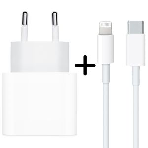 Apple Originele USB-C Adapter met Lightning naar USB-C kabel - Oplader - 20 Watt - 1 meter - Wit