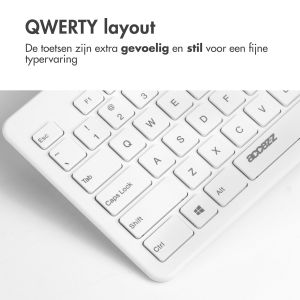 Accezz Premium Desktop QWERTY Bluetooth Keyboard - Wit