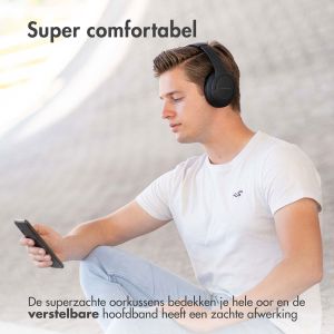 iMoshion Bluetooth Over-Ear Headphones - Draadloze koptelefoon + AUX kabel - Active Noise Cancelling - Zwart