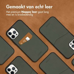 Accezz Premium Leather Card Slot Backcover iPhone 12 (Pro) - Groen