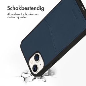 Accezz Premium Leather Card Slot Backcover iPhone 13 - Donkerblauw