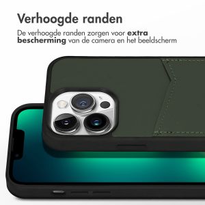 Accezz Premium Leather Card Slot Backcover iPhone 13 Pro - Groen