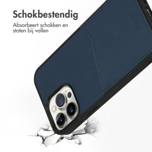 Accezz Premium Leather Card Slot Backcover iPhone 13 Pro Max - Donkerblauw