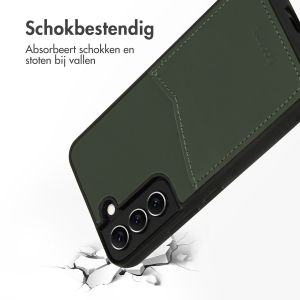 Accezz Premium Leather Card Slot Backcover Samsung Galaxy S22 - Groen