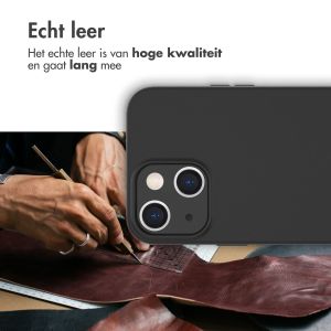 Accezz Leather Backcover met MagSafe iPhone 14 Plus - Zwart