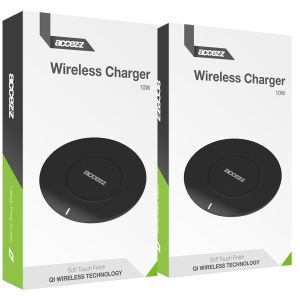 Accezz 2 pack Qi Soft Touch Wireless Charger - Draadloze oplader - 10 Watt - Wit