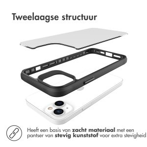 iMoshion Rugged Hybrid Case iPhone 14 - Zwart / Transparant