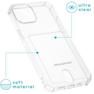 iMoshion Softcase Backcover met pashouder iPhone 14 Plus - Transparant