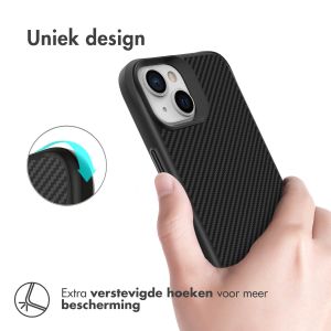 iMoshion Rugged Hybrid Carbon Case iPhone 14 - Zwart