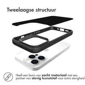 iMoshion Rugged Hybrid Carbon Case iPhone 14 Pro - Zwart