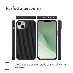 iMoshion Rugged Hybrid Carbon Case iPhone 14 Plus - Zwart
