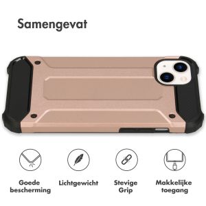 iMoshion Rugged Xtreme Backcover iPhone 14 Plus - Rosé Goud