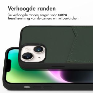 Accezz Premium Leather Card Slot Backcover iPhone 14 - Groen
