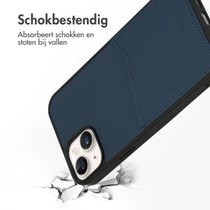 Accezz Premium Leather Card Slot Backcover iPhone 14 Plus - Donkerblauw
