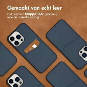 Accezz Premium Leather Card Slot Backcover iPhone 14 Pro Max - Donkerblauw