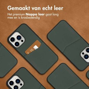 Accezz Premium Leather Card Slot Backcover iPhone 14 Pro Max - Groen
