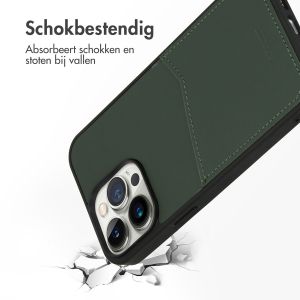 Accezz Premium Leather Card Slot Backcover iPhone 14 Pro Max - Groen