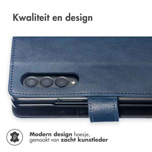 iMoshion Luxe Bookcase Samsung Galaxy Z Fold 4 - Donkerblauw