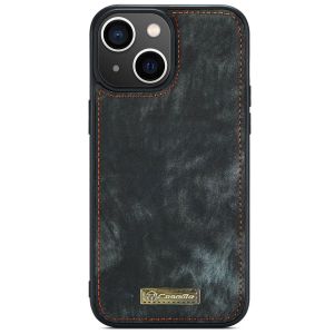CaseMe Luxe Lederen 2 in 1 Portemonnee Bookcase iPhone 14 - Zwart