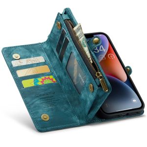 CaseMe Luxe Lederen 2 in 1 Portemonnee Bookcase iPhone 14 - Groen